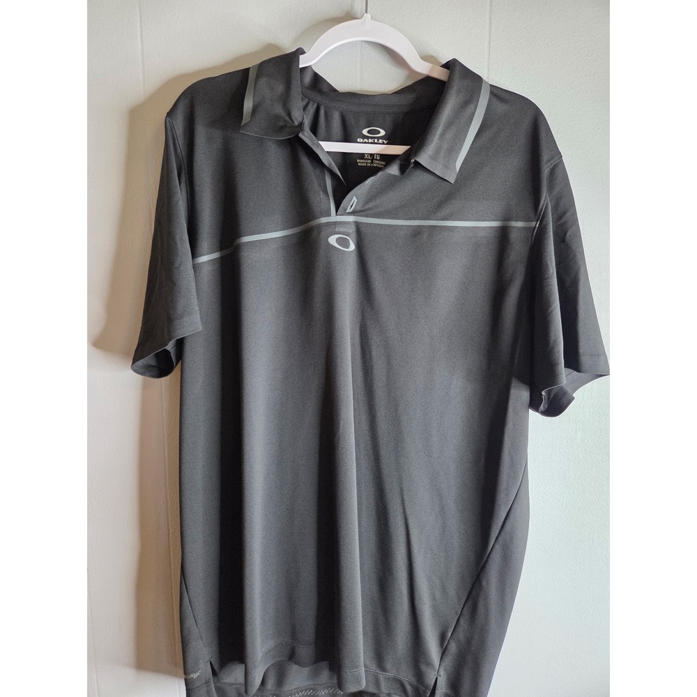 Oakley Mens Regular Fit Performance Polo Shirt Gray XL Short Sleeve RN96548